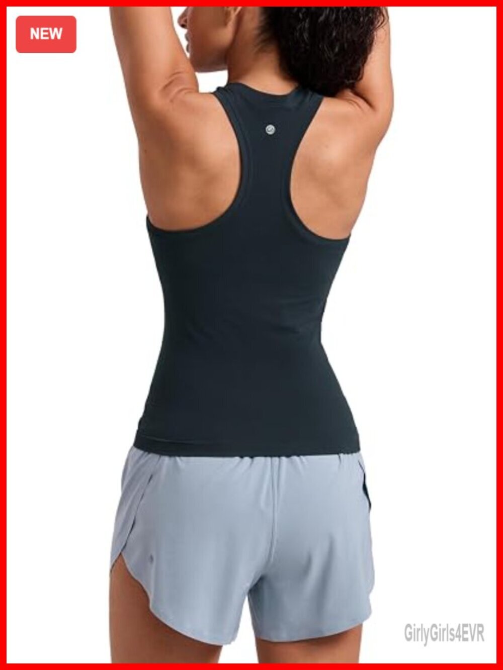 Seamless Workout Tank Top Athletic Running Gym Sleeveless Racerback High Neck